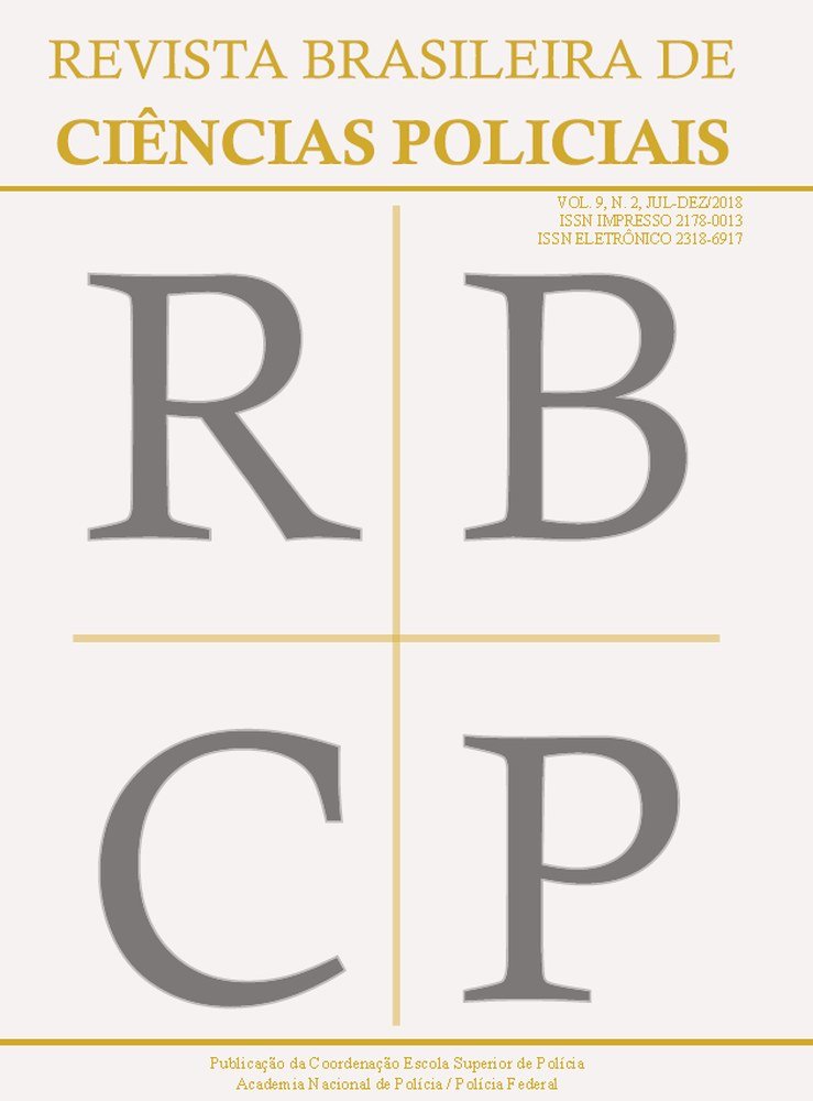 Capa da RBCP v. 9, n. 2 (2018) - O Papel Transformador das Ciências Policiais